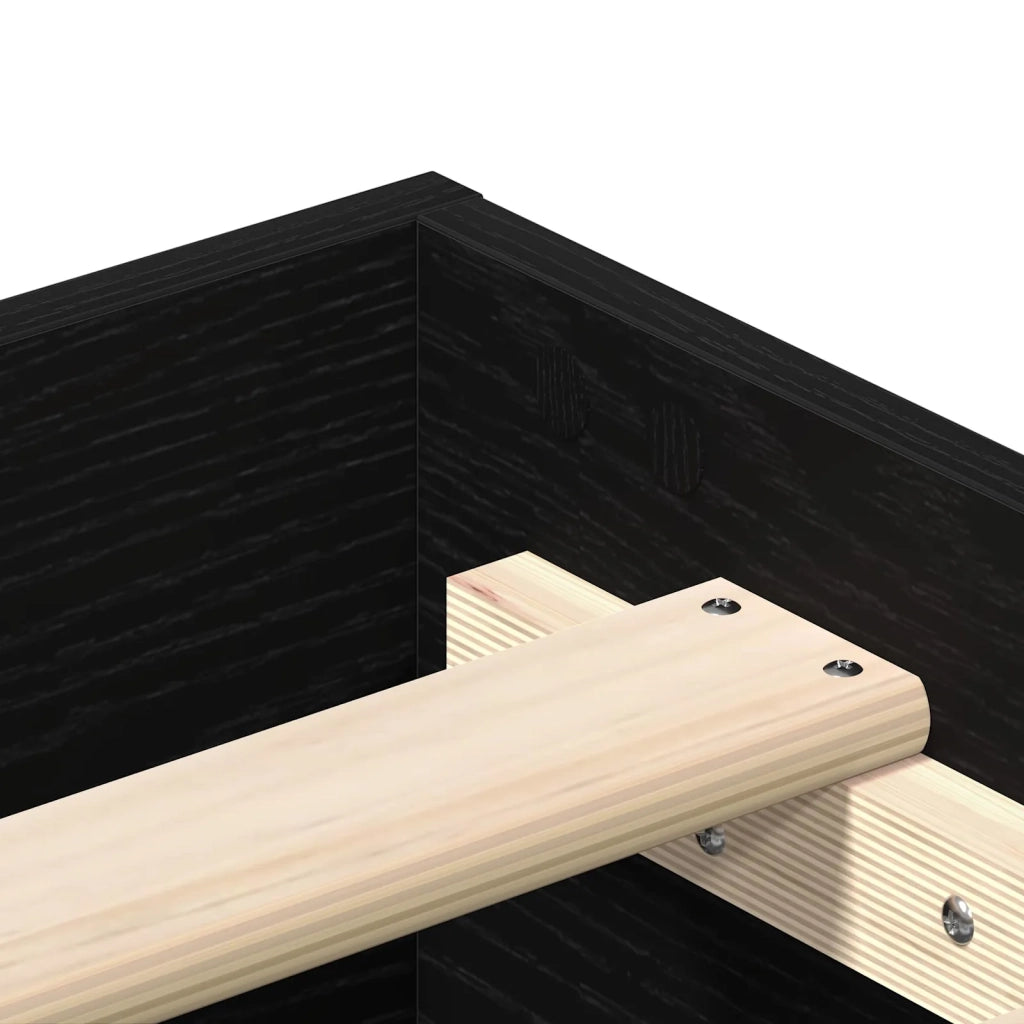 Struttura del letto Rovere Nero Legno ingegnerizzato 8009065
