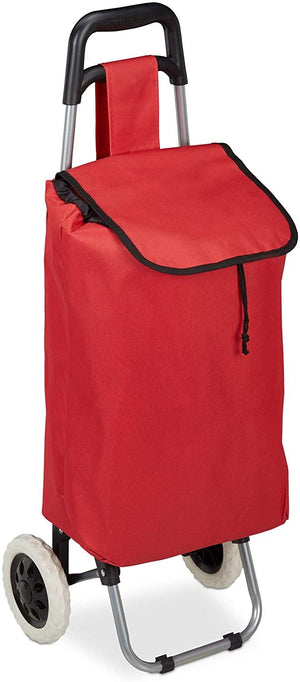 Carrello spesa pieghevole borsa estraibile carrello spesa 28 litri con ruote rosse 13_0000707_2