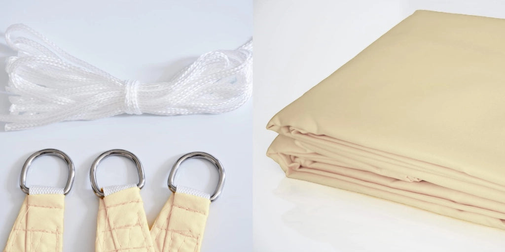 AIO FACTORY Vela Ombreggiante Impermeabile 3x3 m Beige - Vela Parasole da Giardino