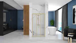 Porta Doccia Rea Alex 100 Gold Brush