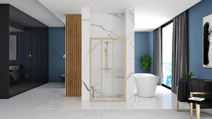 Porta Doccia Rea Alex 100 Gold Brush