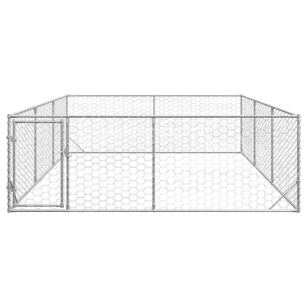 Cuccia per cani da esterno con porta 3x4x1 m in acciaio zincato 4105414