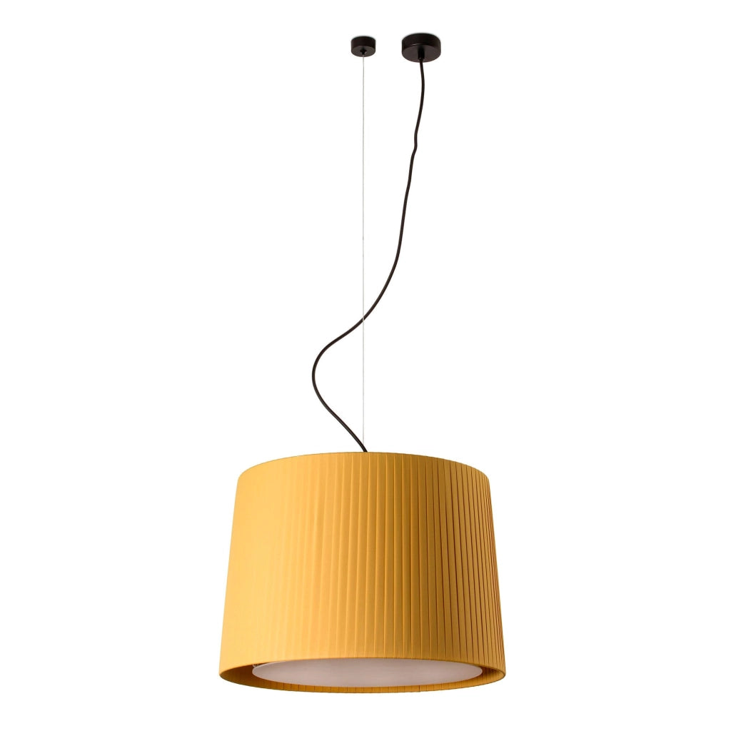 Faro Barcelona 64314-45 - SAMBA Lampada sospensione nera/bordata giallo ø450