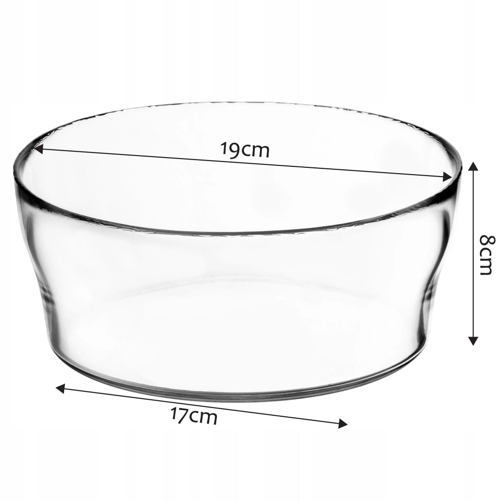 Ciotola da insalata KADAX in vetro, ideale per snack, insalate e frutta, 19 cm, ciotola grande.