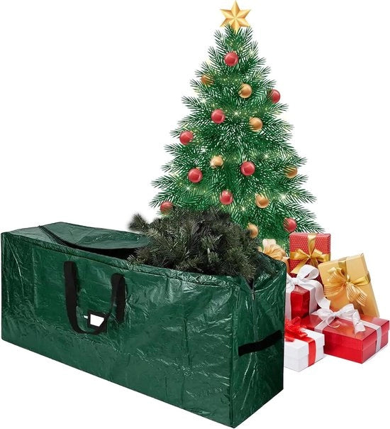 Sacchetto di stoccaggio per albero di Natale - Piccolo e grande per alberi da 1,83m e 2,13m - Scatola acqua resistente e robusta con cerniere (Verde)