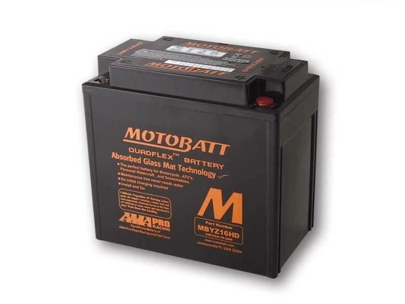 BATTERIA MOTOBATT AGM MBYZ16HD 12V 16,5Ah BQ041 compatibile con Yuasa GYZ16H