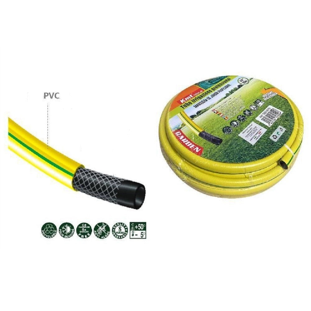 Trade Shop - Tubo Irrigazione Retinato Professionale 3/4" 20 Mt Flessibile Giardino 9009800 -