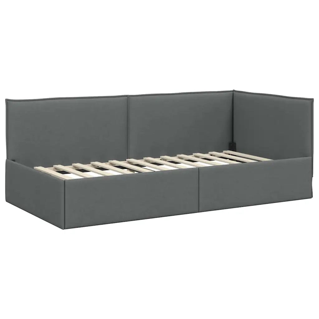 Struttura Letto Angolare con Materasso 2 pcs Grigio Velluto 3394022