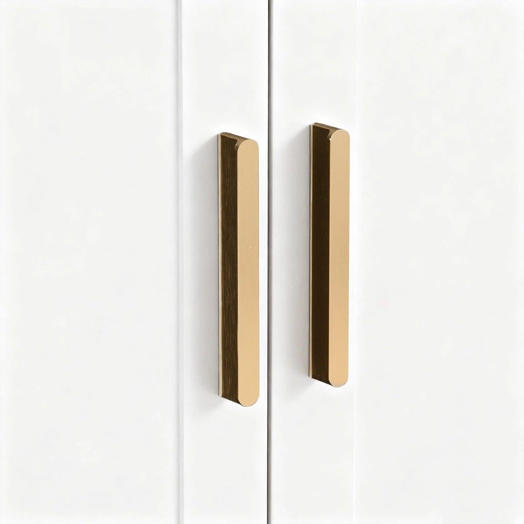 Mobile d'Ingresso con Specchio; 2 Ante; 2 Cassetti e Ripiani Regolabili; Stile Moderno; in MDF; Bianco; 110??33??185;5 cm