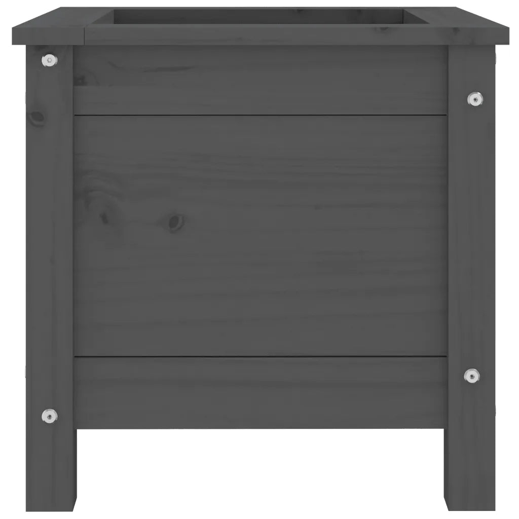 Fioriera da Giardino Grigia 40x40x39 cm Legno Massello di Pino 825249