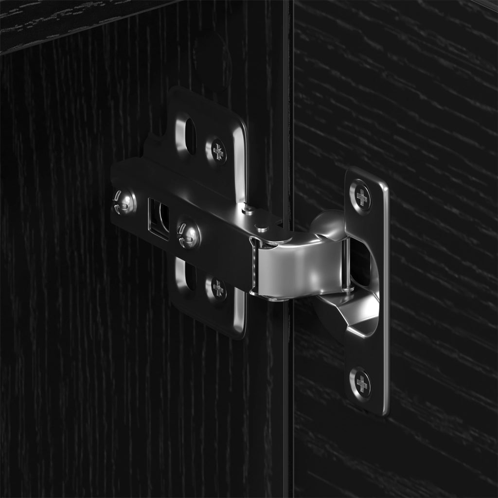 Supporto TV - Rovere Nero, 150x30x50 cm, Realizzato in Legno Ingegnerizzato