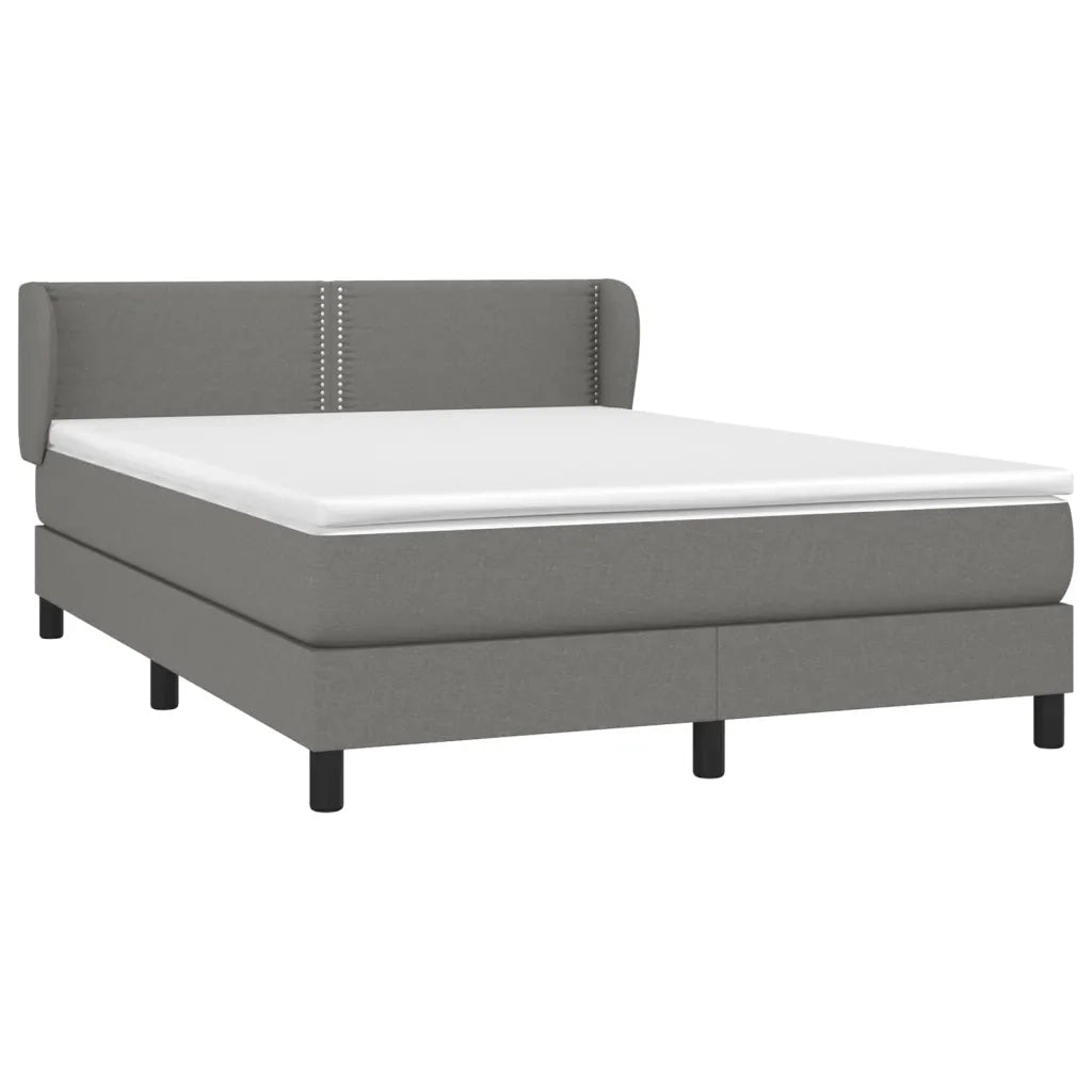Giroletto a Molle con Materasso Grigio Scuro 140x190 cm Tessutocod mxl 122357