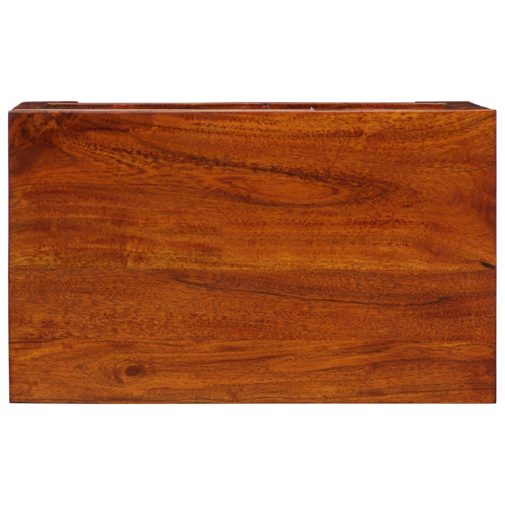 Scatola di stoccaggio Marrone miele 50x30x40 cm Legno massello di acacia