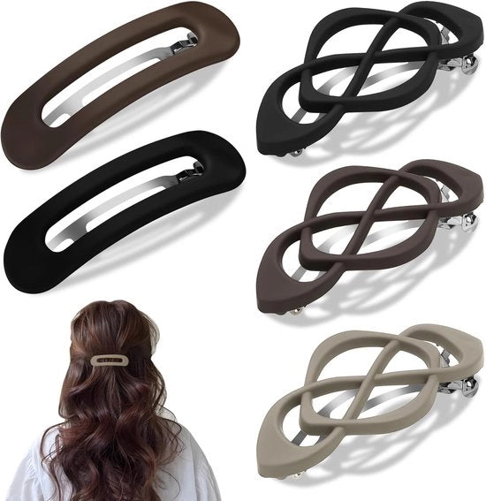 Spille per capelli 5 pezzi - Spille antiscivolo - Materiale leggero in plastica - Comodo per yoga - Presa forte - Adatti per capelli spessi o sottili - Spille per capelli