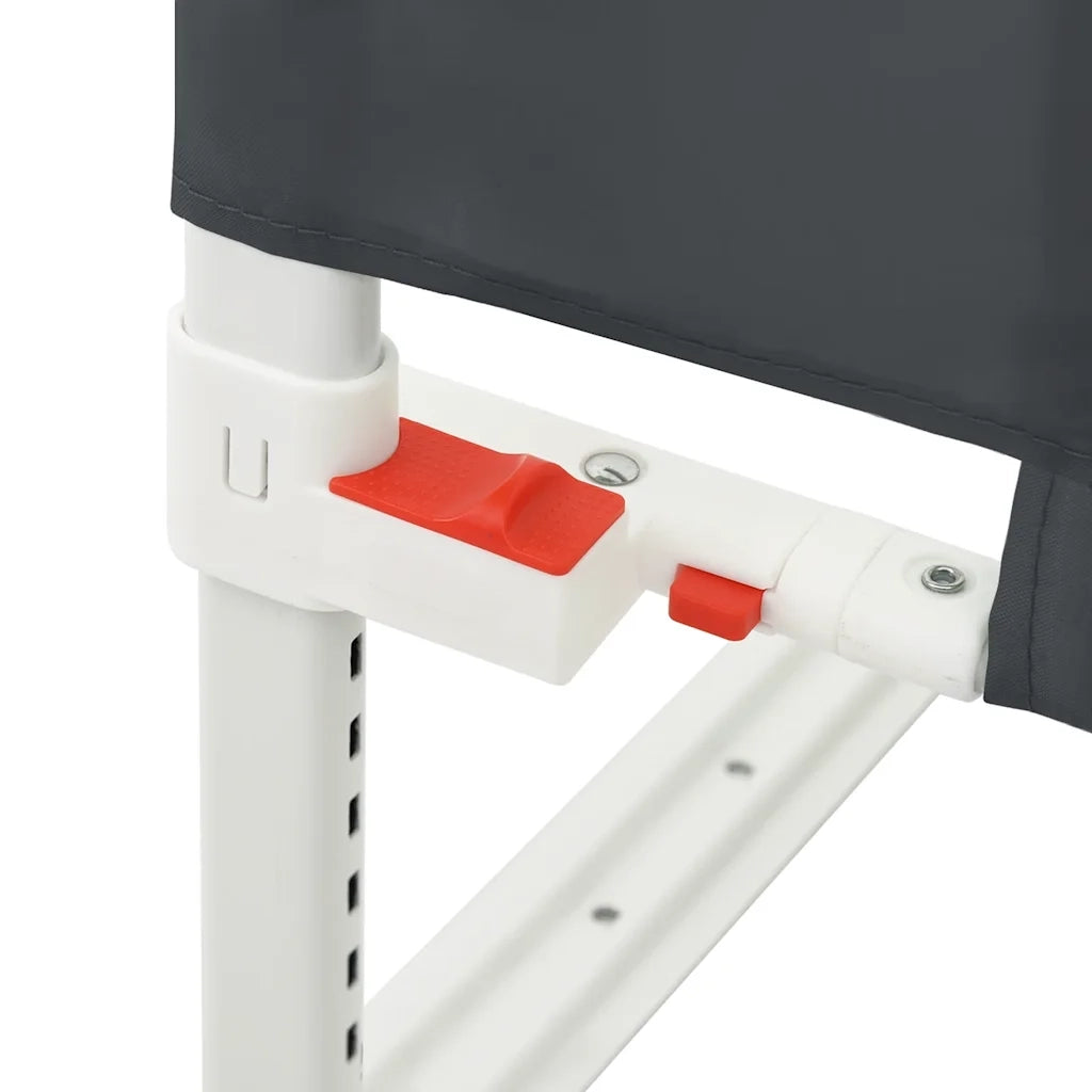 Sponda Letto Sicurezza Bambini Grigio Scuro 140x25 cm Tessuto