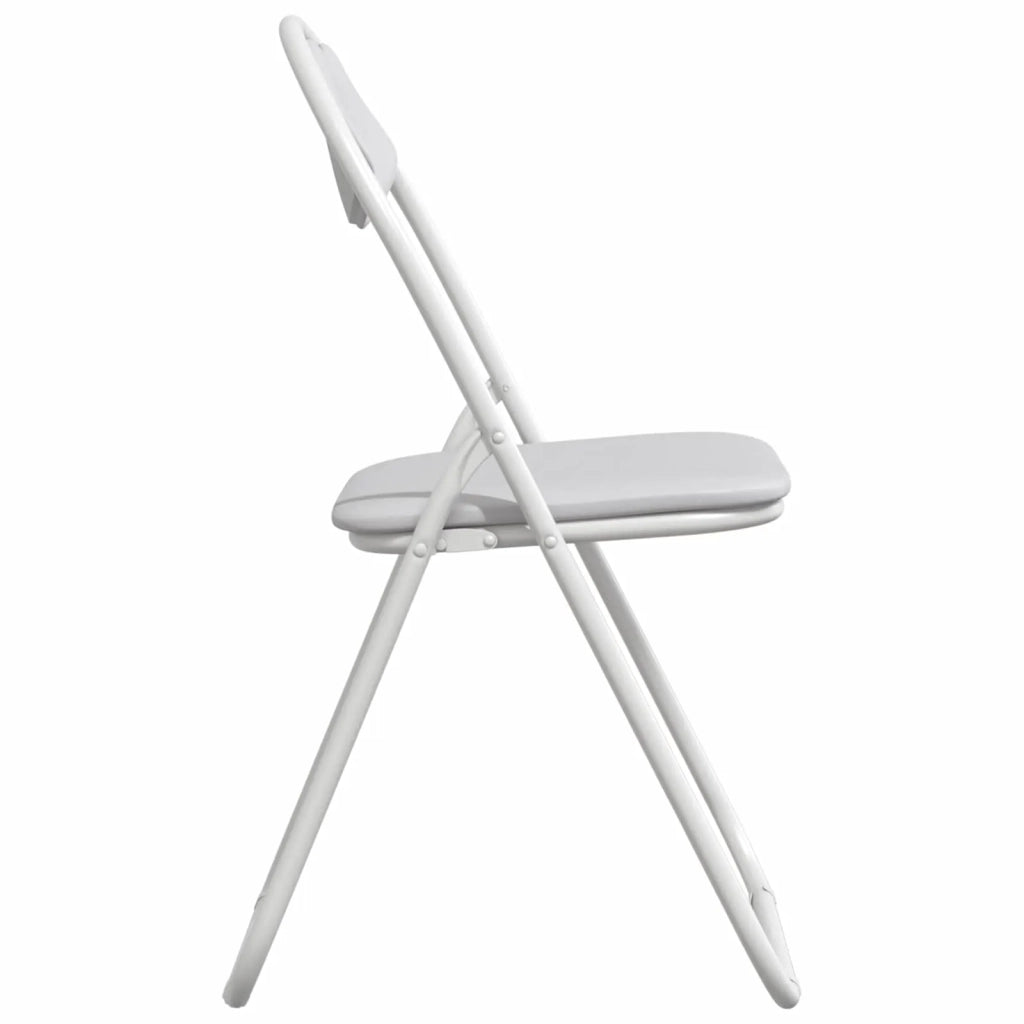 Sedia pieghevole 8 pcs Bianco 48 x 43,5 x 81 cm Pelle Sintetica