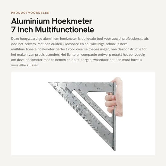 Misuratore digitale angolare professionale 7 pollici con lega di alluminio leggera - duraturo e corrosione resistente