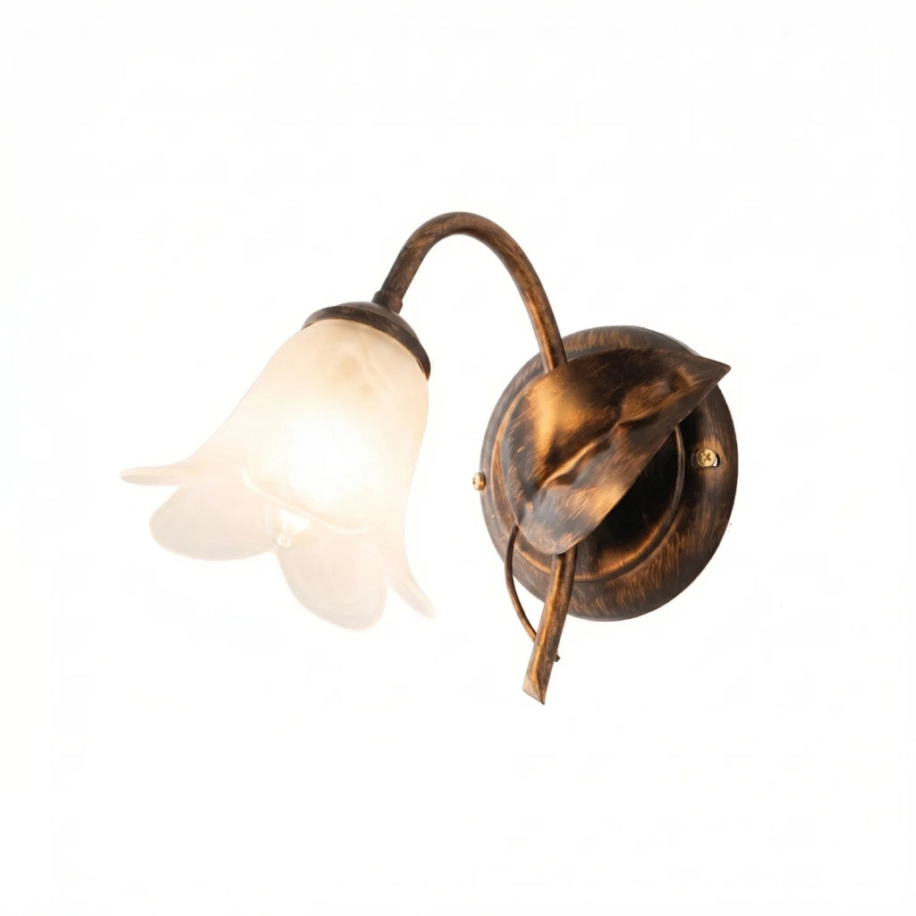 Applique Arte Povera Limone 1 Luce Marrone e Bianco LuceArt Classic