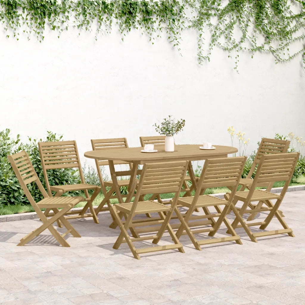 Set da Pranzo da Giardino 9 pz Legno Massello di Acacia 3295006