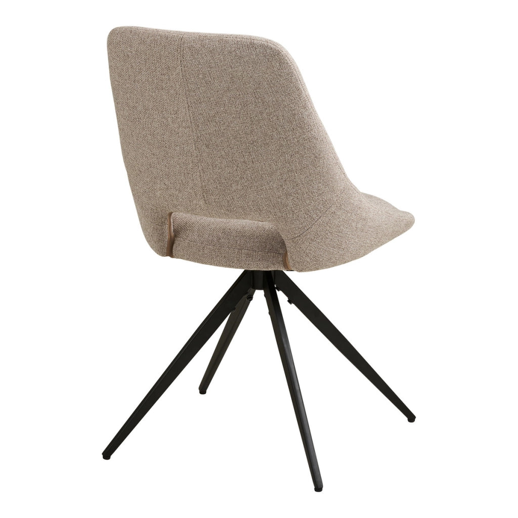 Set di 2 Sedie Dokka, Beige, Tessuto, 57,5x52x87,5 cm