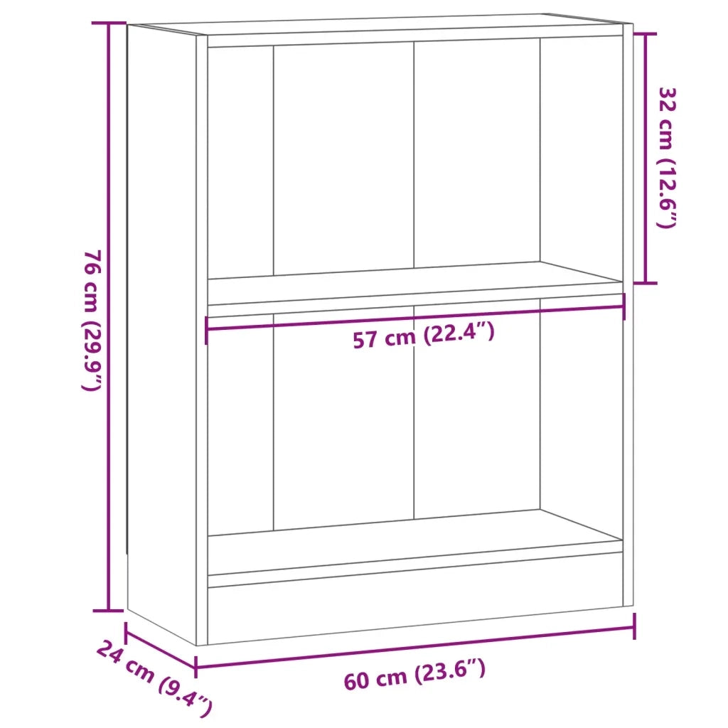 Libreria Rovere Artigianale 60x24x76 cm in Truciolato 855905