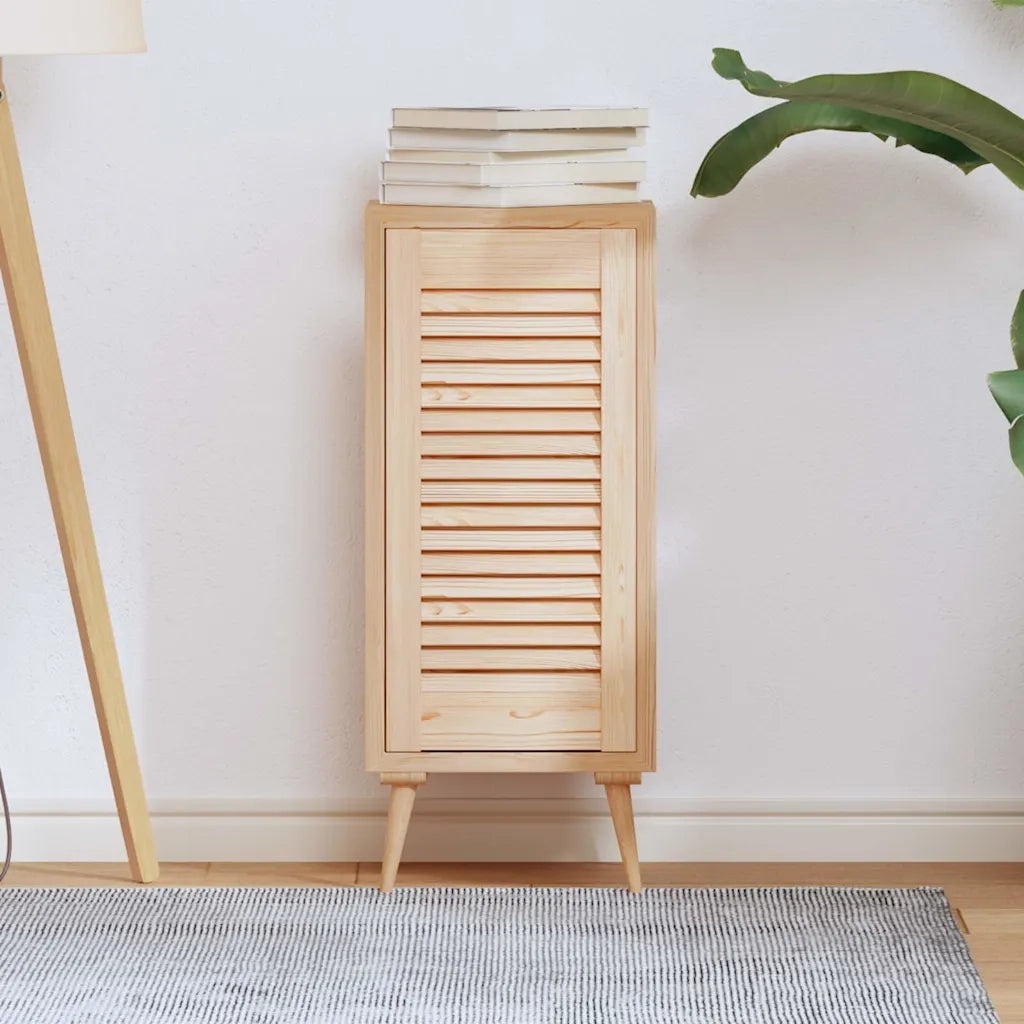 Anta con Design a Lamelle 61,5x29,5 cm in Legno di Pino
