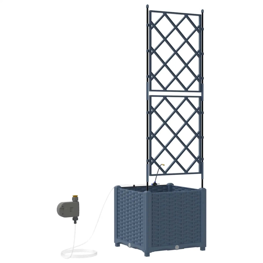 Vaso da giardino Grigio 40 x 40 x 142 cm Plastica 42002872