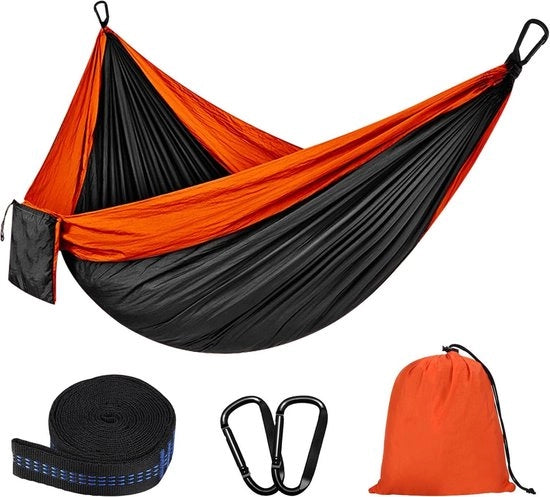 Hammacca da Campeggio da Esterno 300kg di Capacità di Carico (300x200cm) Singola o Doppia Hammacca Ultraleggera Portatile da Viaggio per Giardino e Spiaggia Hammacca a Parachute Nylon Respirabile