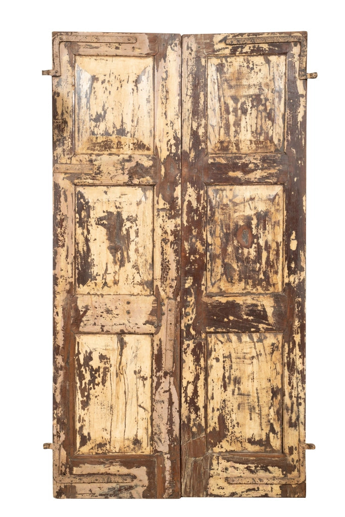 Biscottini Porta in legno massello e ferro da interno o da esterno vecchia e antica medievale scorrevole