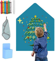 Tavolo di scrittura per bambini 80 x 100 cm - Pannello magnetico per bambini - Pannello di scrittura autoadesivo per bambini