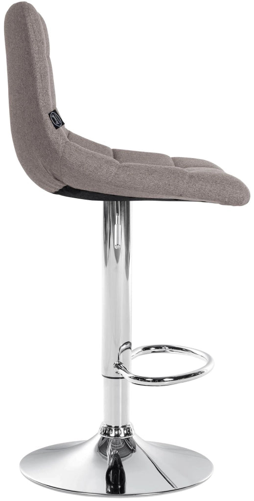 Set di 2 sgabelli da bar Jerry Fabric grigio,cromo