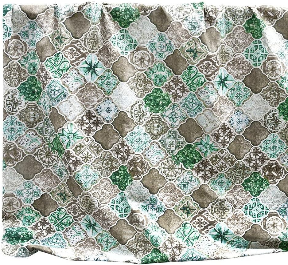 Telo Arredo Copritutto 170x280 cm Letto Poltrona Piastrelle Maioliche Copridivano Cotone