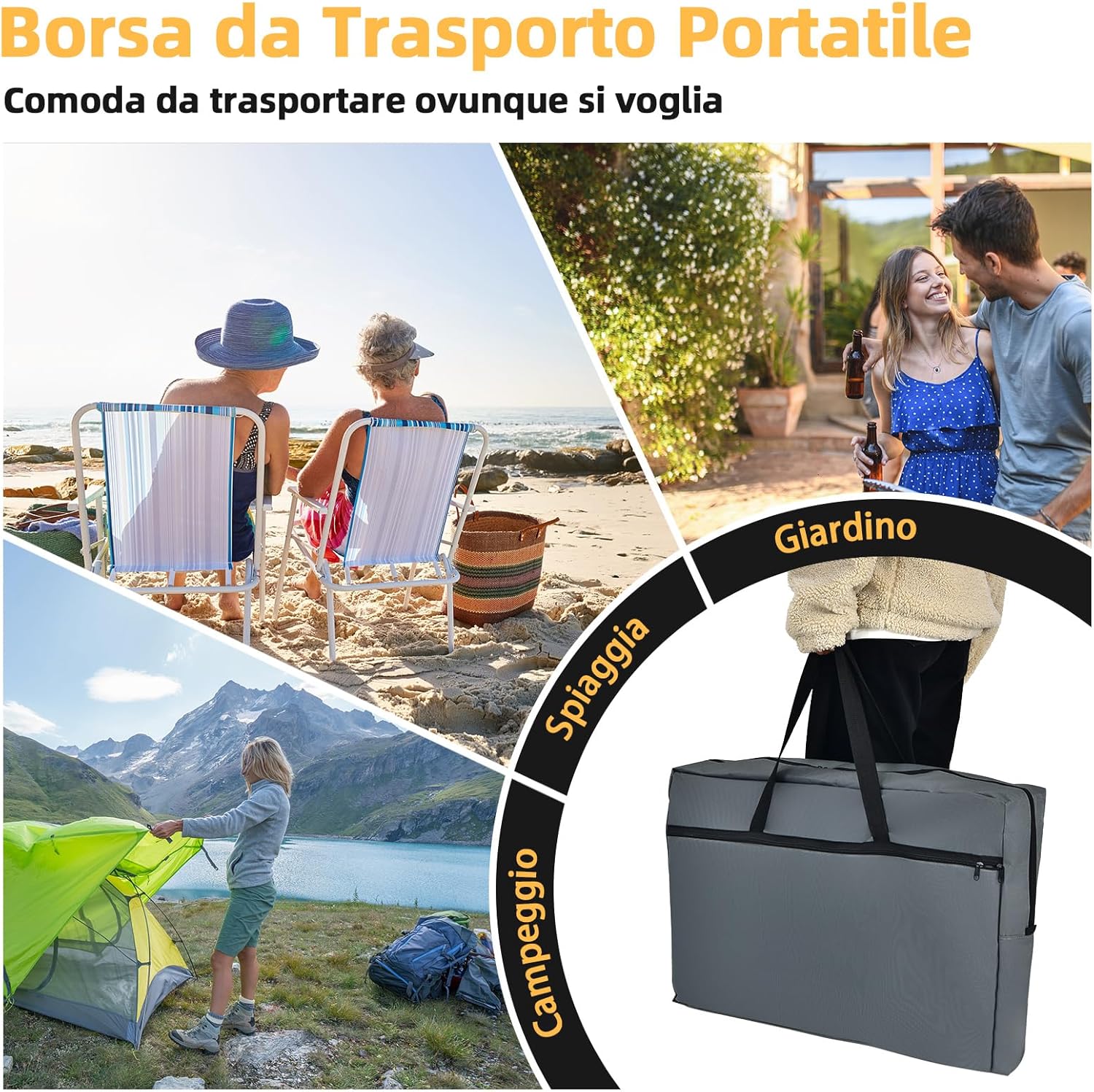 Cucina Portatile Cucina per Esterno Tavolo da Campeggio Pieghevole, Tavolo per Griglia in Alluminio, con Contenitori, per Festa Griglia e Campeggio (Grigio)