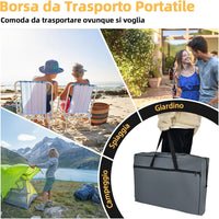 Cucina Portatile Cucina per Esterno Tavolo da Campeggio Pieghevole, Tavolo per Griglia in Alluminio, con Contenitori, per Festa Griglia e Campeggio (Grigio)