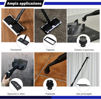 2000W Pulitore a Vapore con 19 Accessori e Serbatoio da 1,5L, Vapore per Tappeti, per Pulizie Profonde Pavimenti Finestre e Macchine (blu)