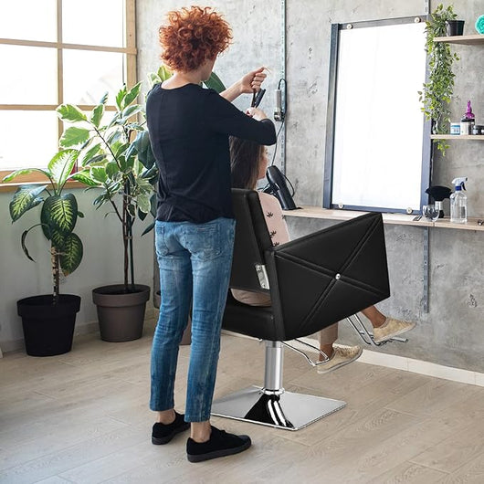 Poltrona da Barbiere con Altezza Regolabile, Sedia da Barbiere Girevole a 360°, con Pompa Idraulica Pesante, Capacità di Carico 150 kg