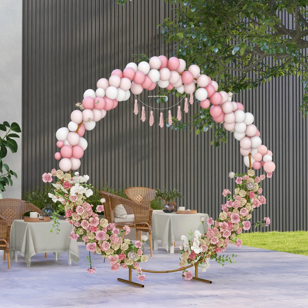 Arco da Giardino Rotondo ¨C zephmum ¨C Oro Acciaio 222x60x224 cm