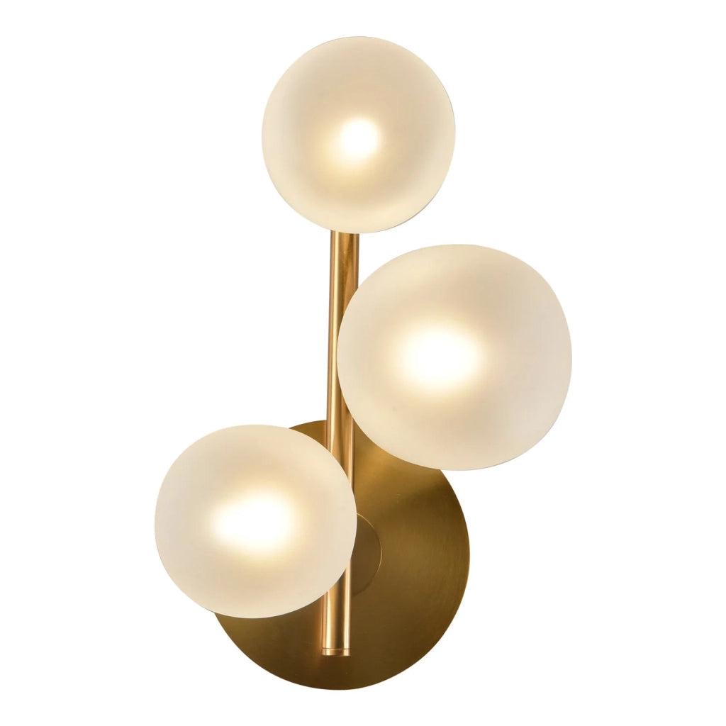 LÚZETE - APPLIQUE DA PARETE 3 LUCI ABAT-JOUR BIANCO OPAL NICOLETTA