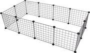 Ren per Cani, Gatti e Conigli per Interno - 145x75x35 cm - Nero