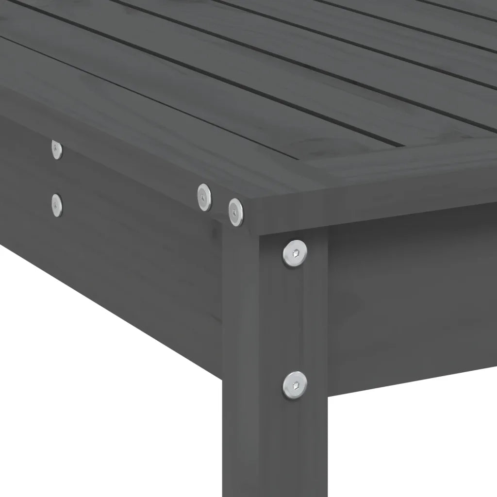 Set Bar da Giardino 7 pz Grigio in Legno Massello di Pino 3157753