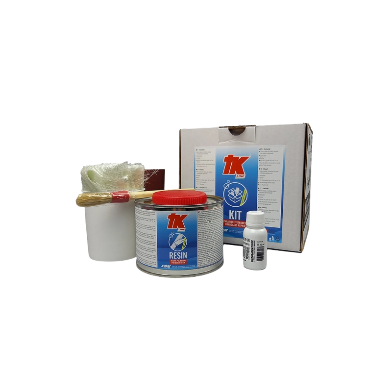 KIT RIPARAZIONE VETRORESINA FIBERGLASS REPAIR KIT ML 375