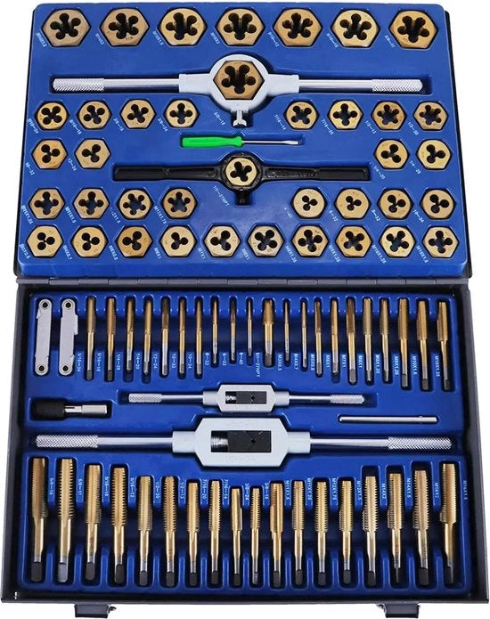 Set di attrezzi - Scatola di attrezzi - Blu - 86 pezzi - Set di chiavi inglese - 40x30x10cm