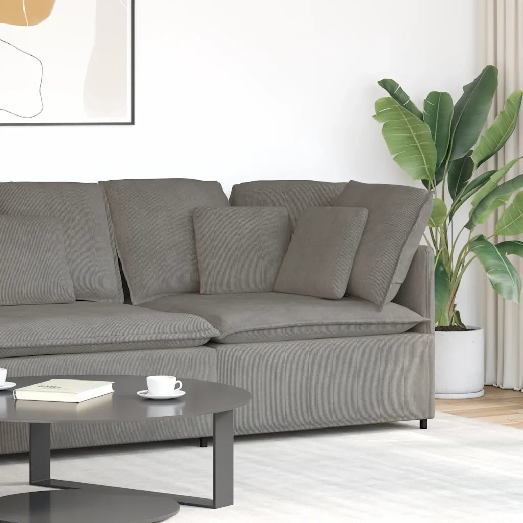 Modulo Angolare Divano Modulare con Cuscini Grigio Chiaro 100cm CFW7616561