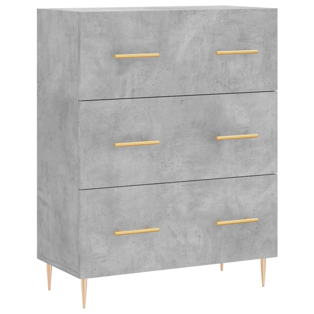 Buffet credenza cassettiera armadio mobile contenitore organizer per cucina soggiorno salotto 69,5 x 34 x 90 cm legno ingegnerizzato grigio 02_0032072