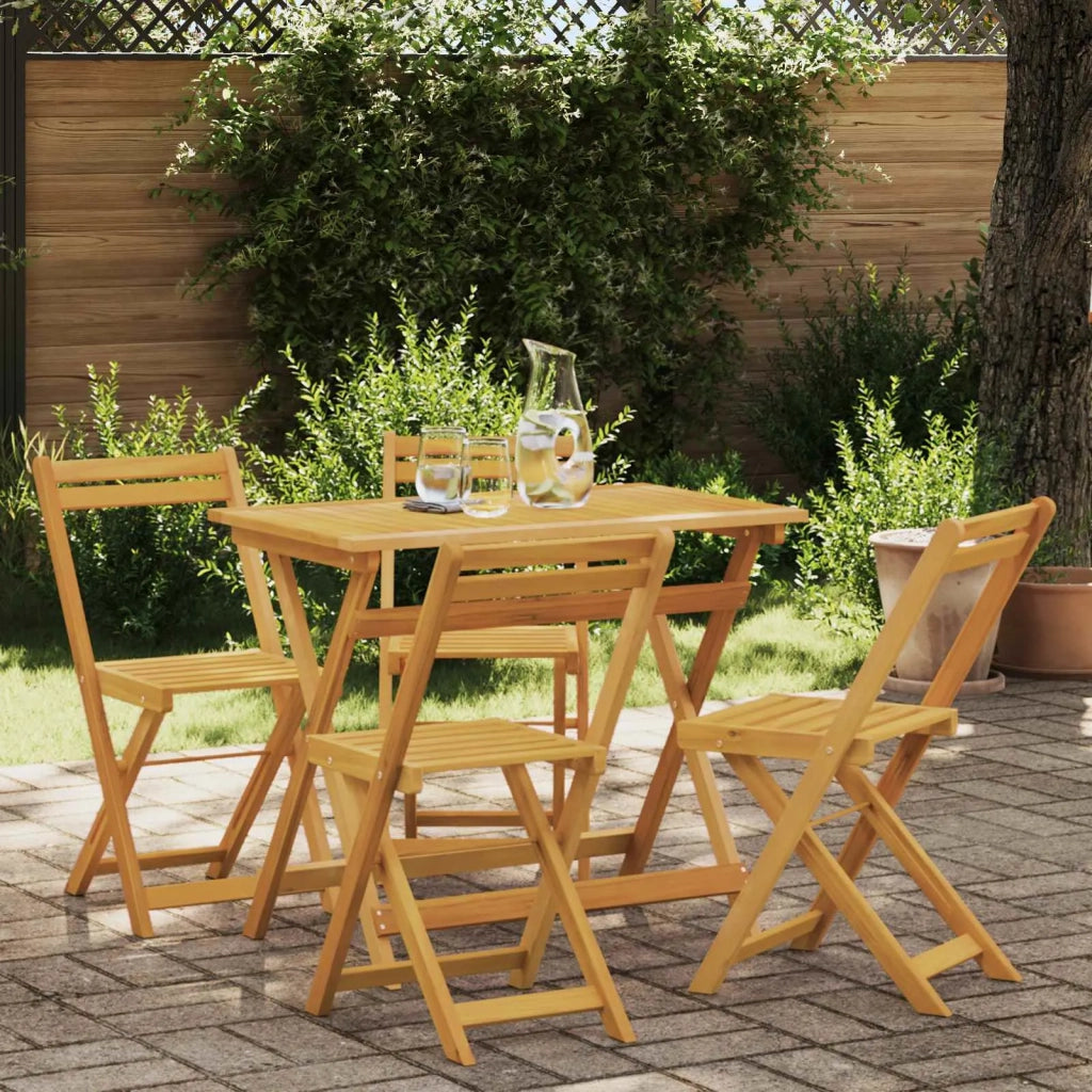 Sedie da giardino pieghevoli 4 pcs Naturale 40 x 53 x 80 cm 42028096