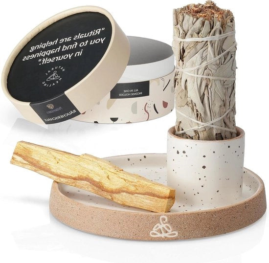Scaletta di alta qualità per stuzzicadenti di incenso - Palo Santo - Salvia bianca - Scaletta per stuzzicadenti - Palo Santo e salvia non inclusi