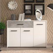 Madia Sanza, Credenza un Cassetto, 119x33x80.5h cm Bianco