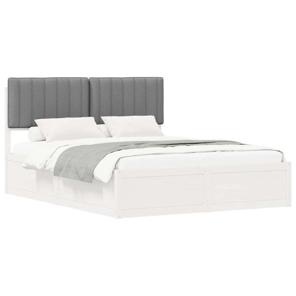 Letto con Testiera Rivestita Grigio chiaro 160 x 200 cm 3398223