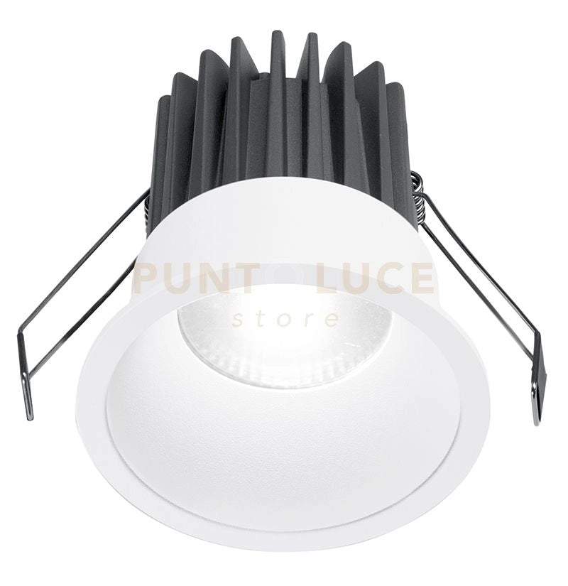 GFA1020C- FARETTO DA INCASSO IN ALLUMINIO DIFFUSORE OPALE A LED 3000K 820LM 10W BIANCO D.8,5M