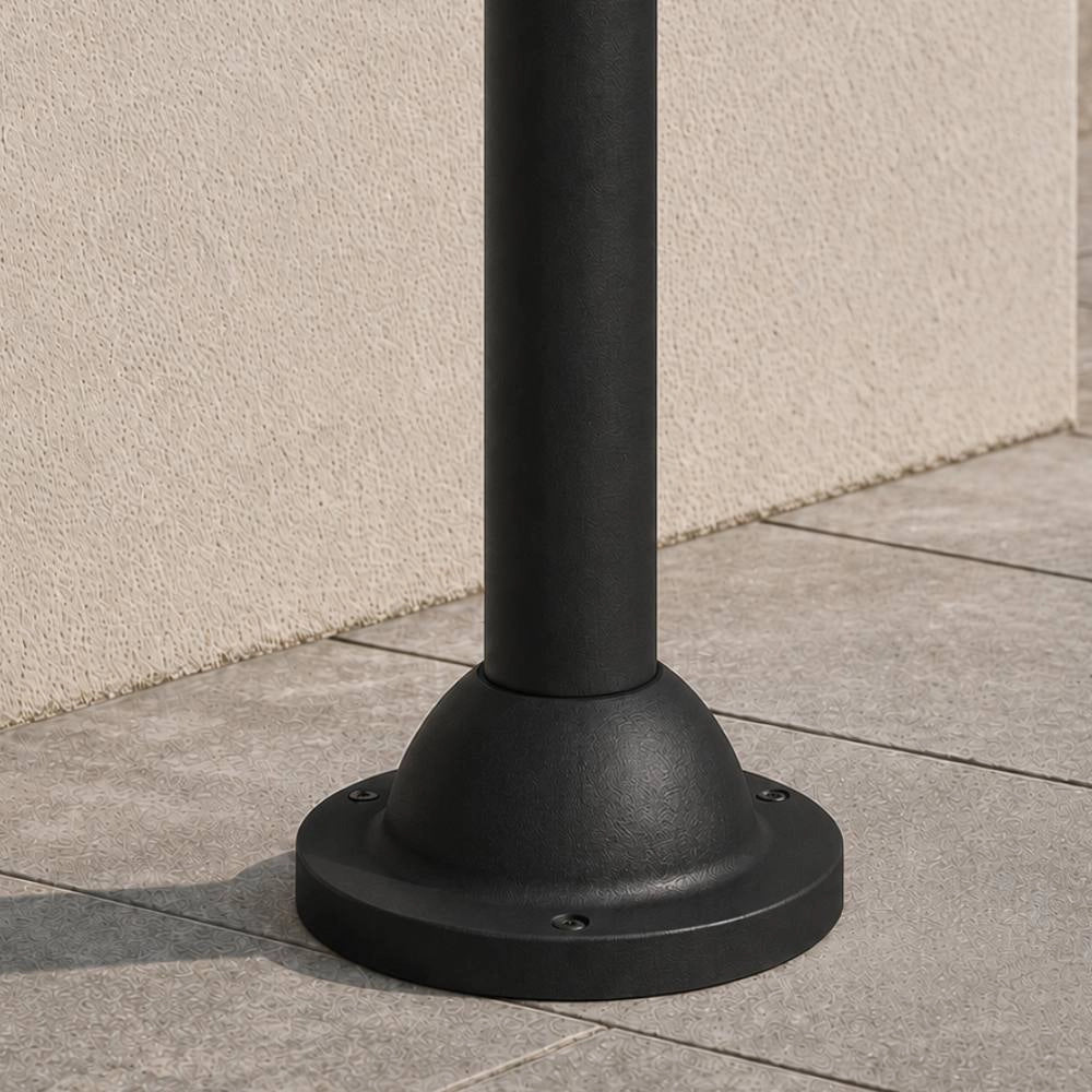 Base sovil per palo illuminazione da esterno *** colore nero, confezione 1